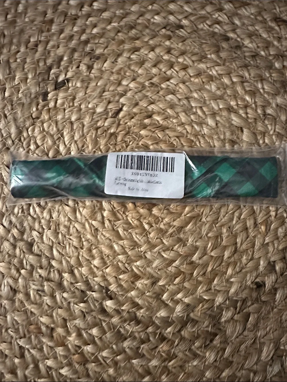 Set of 2 Green Plaid 